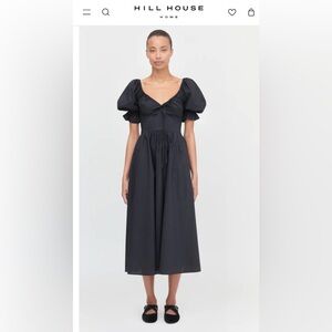 Hill House The Ophelia Black Cotton Voile Dress